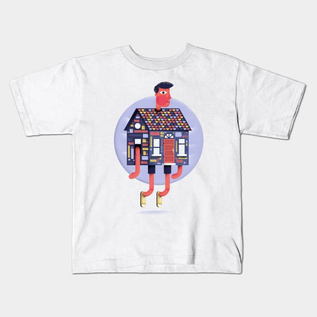 Home Body Kids T-Shirt by Gintron